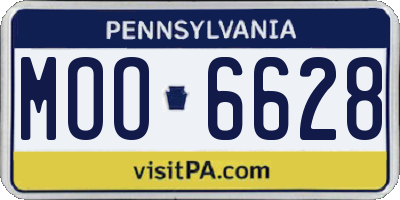 PA license plate MOO6628