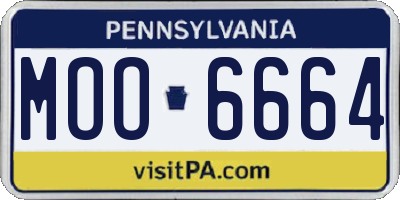 PA license plate MOO6664