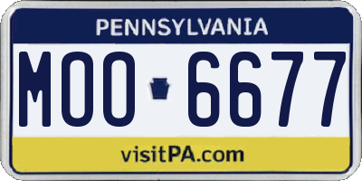PA license plate MOO6677