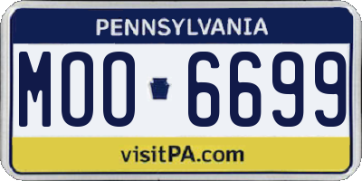 PA license plate MOO6699
