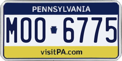 PA license plate MOO6775