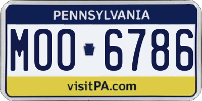 PA license plate MOO6786