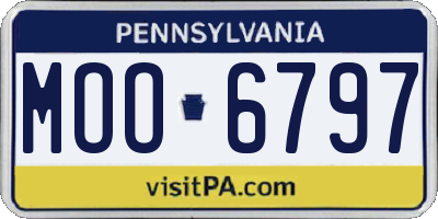 PA license plate MOO6797