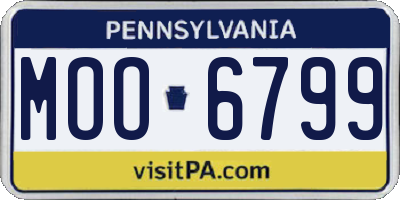 PA license plate MOO6799