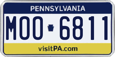 PA license plate MOO6811