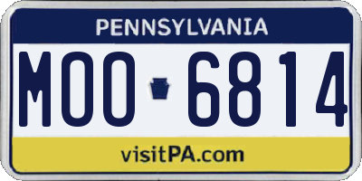PA license plate MOO6814
