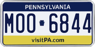 PA license plate MOO6844
