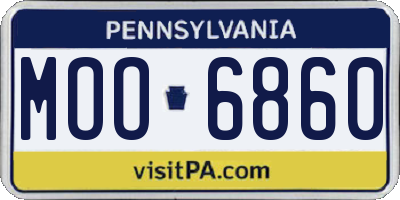 PA license plate MOO6860
