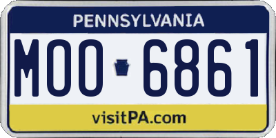 PA license plate MOO6861