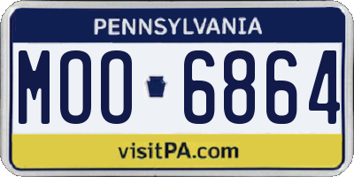 PA license plate MOO6864