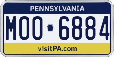 PA license plate MOO6884