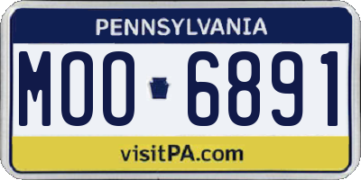 PA license plate MOO6891