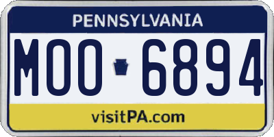 PA license plate MOO6894