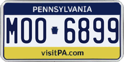 PA license plate MOO6899