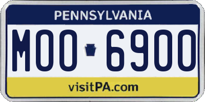 PA license plate MOO6900