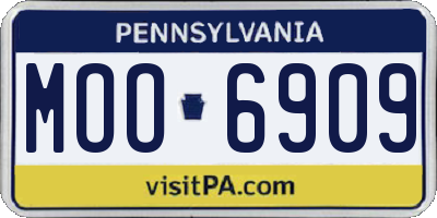 PA license plate MOO6909