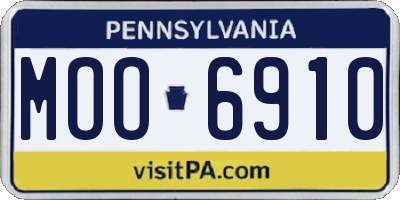 PA license plate MOO6910