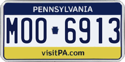 PA license plate MOO6913