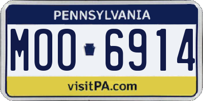 PA license plate MOO6914
