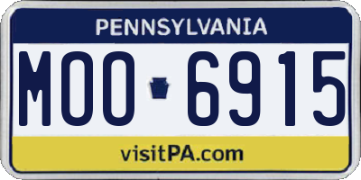 PA license plate MOO6915