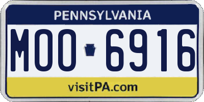 PA license plate MOO6916