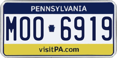 PA license plate MOO6919