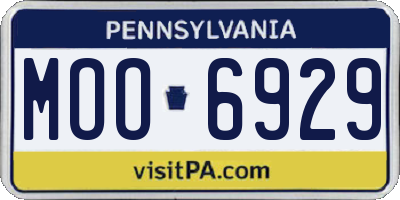 PA license plate MOO6929