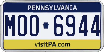 PA license plate MOO6944