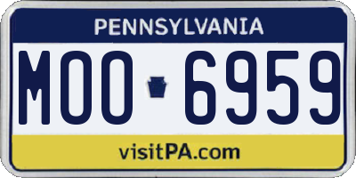 PA license plate MOO6959