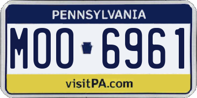 PA license plate MOO6961