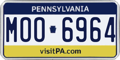 PA license plate MOO6964
