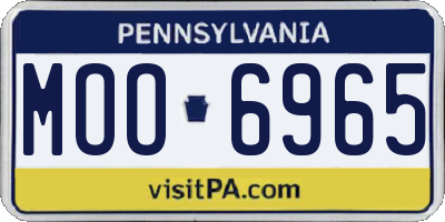 PA license plate MOO6965