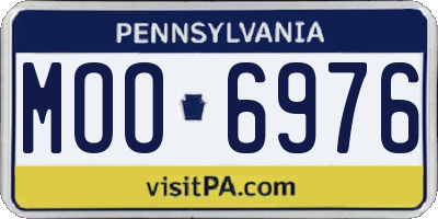 PA license plate MOO6976