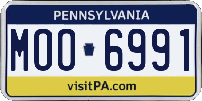 PA license plate MOO6991