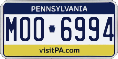 PA license plate MOO6994