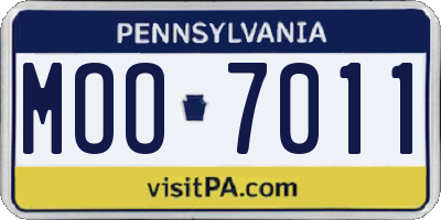 PA license plate MOO7011
