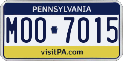 PA license plate MOO7015