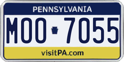PA license plate MOO7055