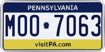 PA license plate MOO7063