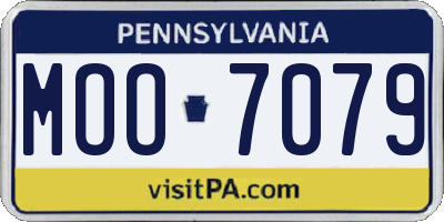 PA license plate MOO7079