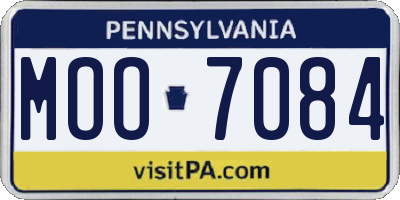 PA license plate MOO7084
