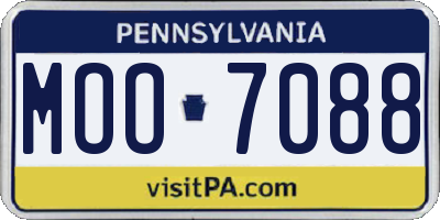 PA license plate MOO7088