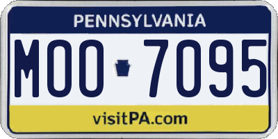 PA license plate MOO7095