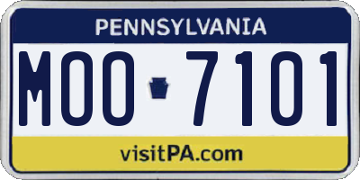 PA license plate MOO7101