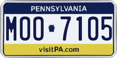 PA license plate MOO7105