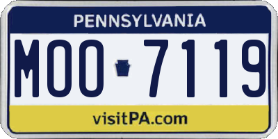 PA license plate MOO7119