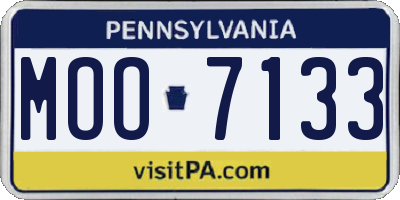 PA license plate MOO7133