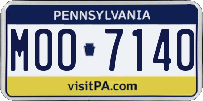 PA license plate MOO7140