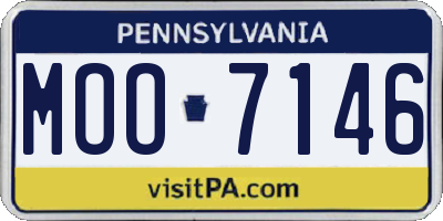 PA license plate MOO7146