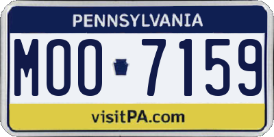 PA license plate MOO7159